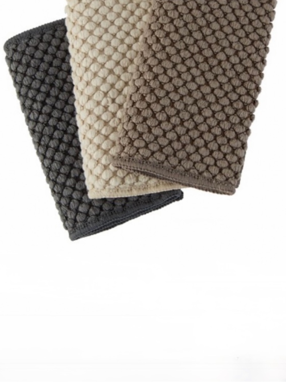 Norwex Counter Cloths in Slate Vanilla Mushroom Set of 3 NWT